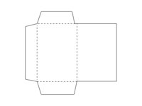 Papierowa teczka z trzema klapkami.