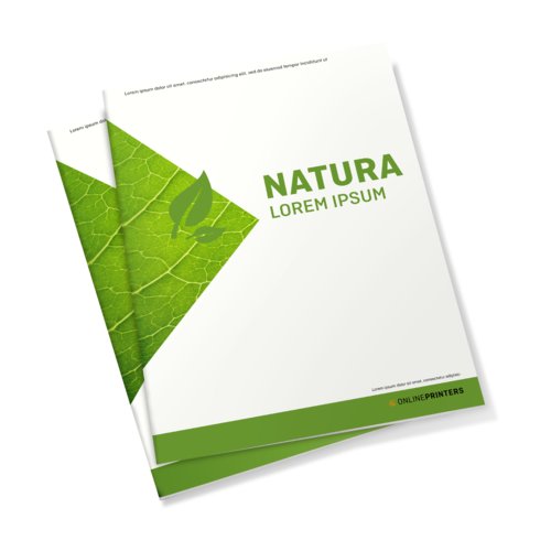 Broszury na naturalnym papierze ekologicznym, pionowy, A6 1