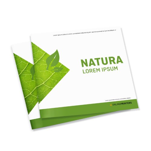 Broszury na naturalnym papierze ekologicznym, kwadrat, A6-kwadrat 1