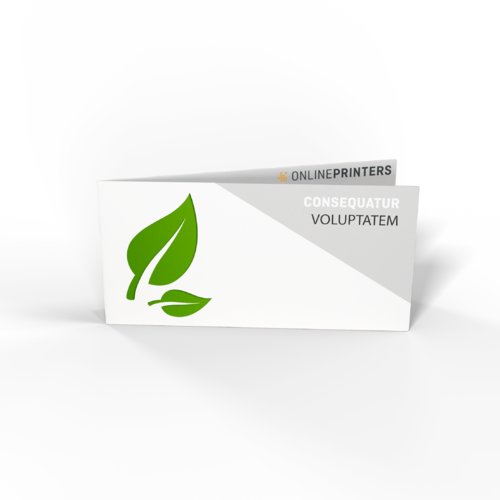 Kartki składane na naturalnym papierze ekologicznym, format poziomy, DL 1