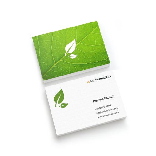Wizytówki na naturalnym papierze ekologicznym, 8,5 x 5,5 cm, druk obustronny 1