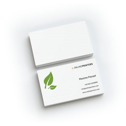 Wizytówki na naturalnym papierze ekologicznym, 9,0 x 5,0 cm, druk jednostronny 1