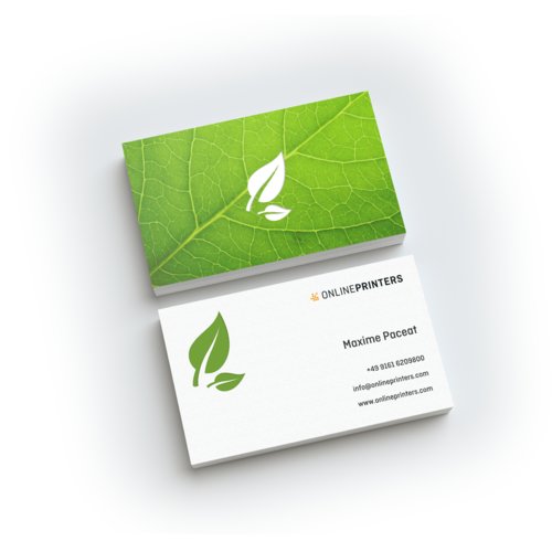 Wizytówki na naturalnym papierze ekologicznym, 9,0 x 5,0 cm, druk obustronny 1