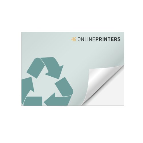 Ekologiczna i nadaj&#261;ca si&#281; do recyklingu naklejka papierowa.