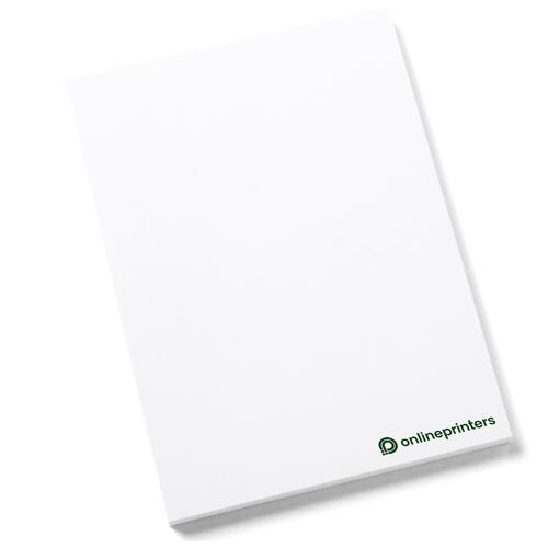 Notatki samoprzylepne w formacie pionowym, klejone.