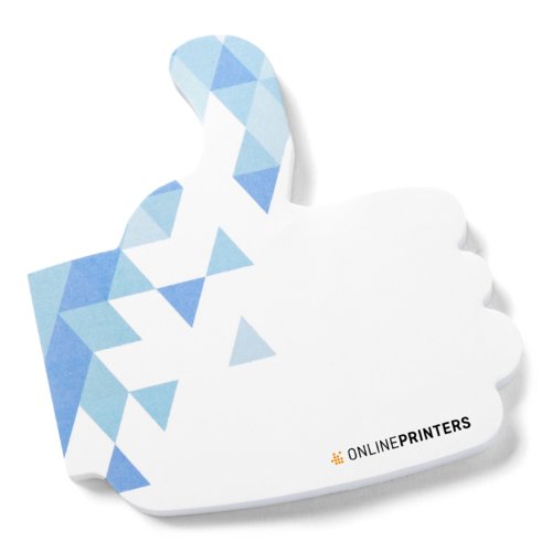 Bia&#322;e karteczki samoprzylepne w kszta&#322;cie kciuka do pisania notatek.