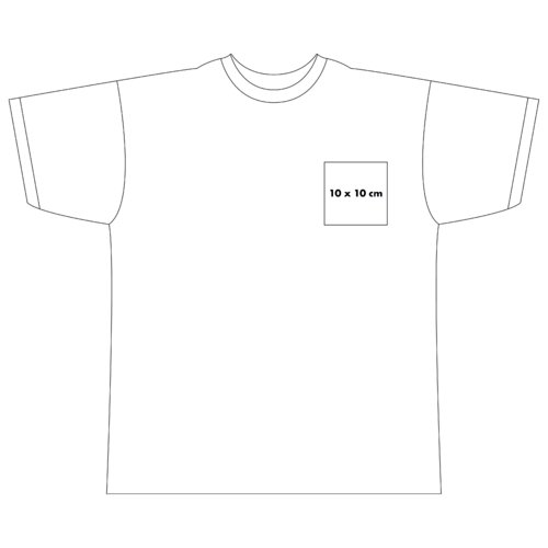 Bawełniany T-shirt z krótkim rękawem i okrągłym dekoltem.