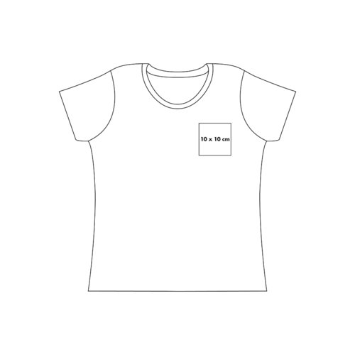 Bawe&#322;niany damski T-shirt z okr&#261;g&#322;ym dekoltem i krtkimi r&#281;kawami.