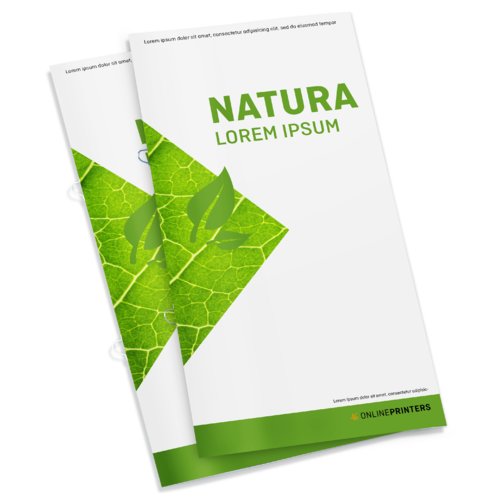 Broszury na naturalnym papierze ekologicznym, pionowy, DL specjalny 1