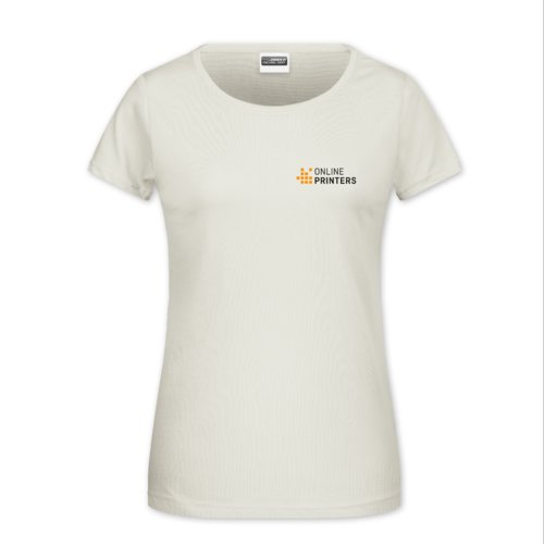Be&#380;owy bawe&#322;niany T-shirt damski z krtkim r&#281;kawem.