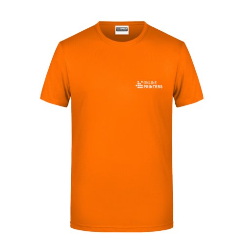 Pomara&#324;czowy bawe&#322;niany m&#281;ski t-shirt z krtkim r&#281;kawem.