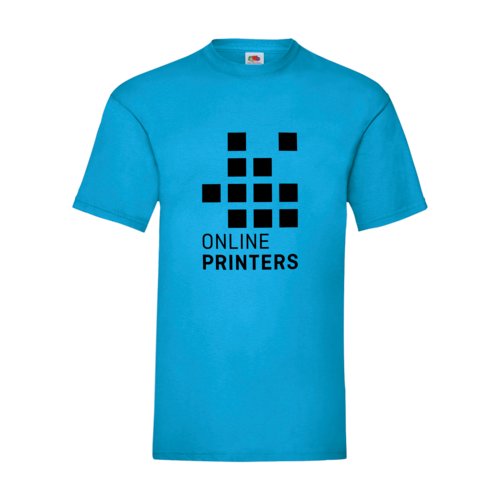 Lazurowy bawe&#322;niany T-shirt m&#281;ski z krtkim r&#281;kawem.
