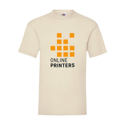 Be&#380;owy bawe&#322;niany T-shirt m&#281;ski z krtkim r&#281;kawem.
