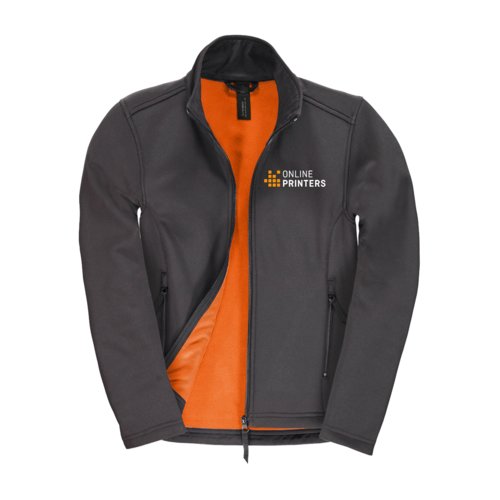 Damska kurtka softshell w kolorze ciemnoszarym, wykonana z poliestru i elastanu, zapinana na zamek b&#322;yskawiczny.
