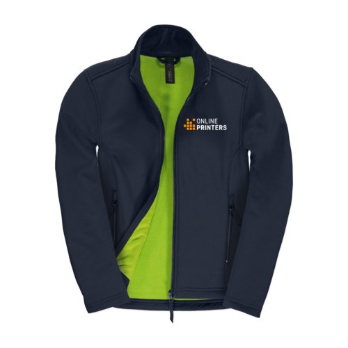 Granatowa kurtka softshell z poliestru i elastanu dla kobiet.