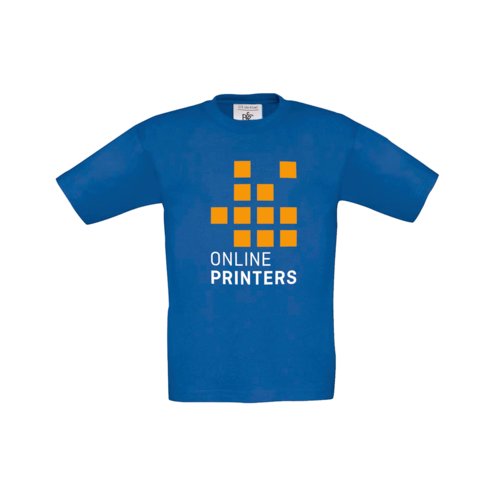 Krlewski niebieski bawe&#322;niany t-shirt dzieci&#281;cy z krtkimi r&#281;kawami.