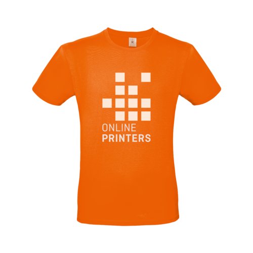 Pomara&#324;czowy bawe&#322;niany T-shirt m&#281;ski z krtkim r&#281;kawem.