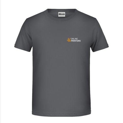 Ciemnoszary bawe&#322;niany T-shirt z krtkim r&#281;kawem.