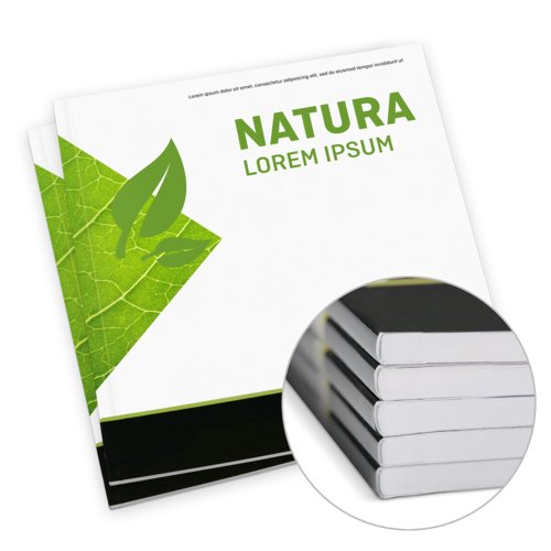 Katalogi łączone klejem, papierze ekologicznym, kwadrat, A3-kwadrat 3