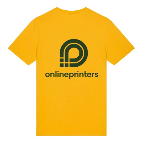 &#379;&#322;ty T-shirt unisex z bawe&#322;ny organicznej z krtkim r&#281;kawem.