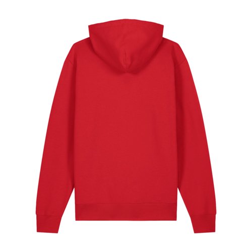 Czerwona bluza z kapturem z bawe&#322;ny organicznej o kroju unisex.