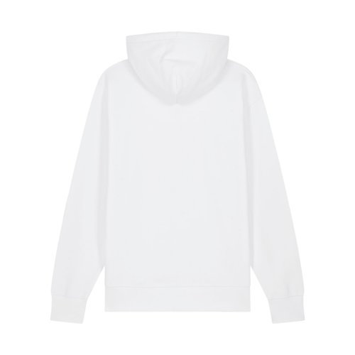 Bia&#322;a bluza z kapturem unisex z bawe&#322;ny organicznej.