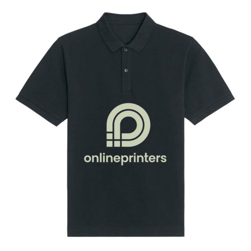 Ciemna bawe&#322;niana koszulka polo o kroju unisex z zapi&#281;ciem na guziki.