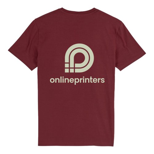 Burgundowy T-shirt z bawe&#322;ny organicznej, krj unisex.