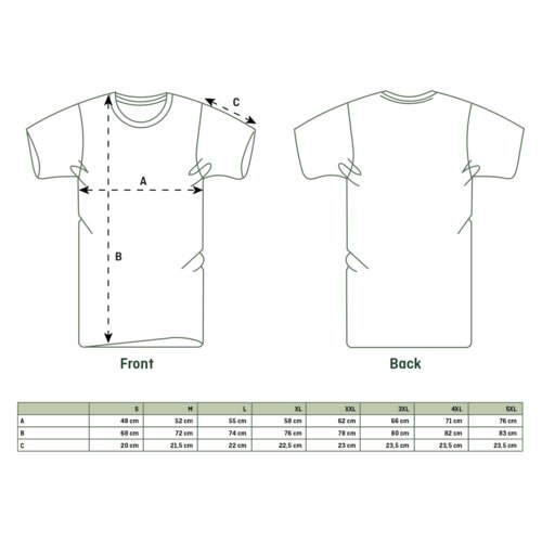 Unisexowy T-shirt z materia&#322;u z krtkimi r&#281;kawami i okr&#261;g&#322;ym dekoltem.