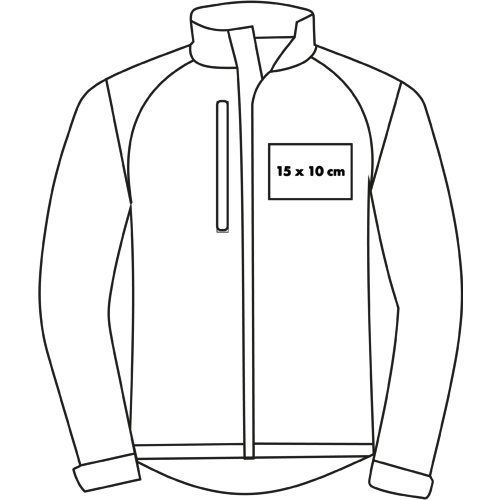 M&#281;ska kurtka softshell z pe&#322;nym zamkiem b&#322;yskawicznym i bocznymi kieszeniami.