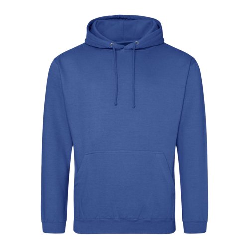 Krlewski niebieski bawe&#322;niano-poliestrowy hoodie z kieszeni&#261; kangurk&#261; i kapturem.