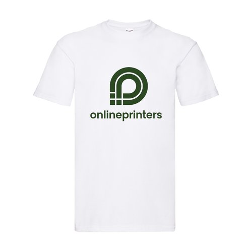 Bia&#322;y bawe&#322;niany T-shirt m&#281;ski z krtkim r&#281;kawem.