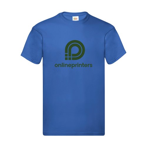 Krlewski niebieski bawe&#322;niany T-shirt m&#281;ski z krtkim r&#281;kawem.