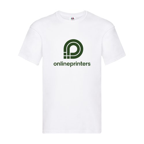 Bia&#322;y bawe&#322;niany T-shirt m&#281;ski z krtkim r&#281;kawem.