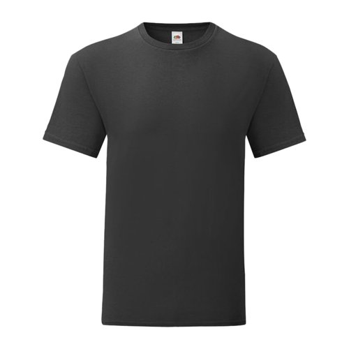 Czarny bawe&#322;niany T-shirt m&#281;ski z krtkim r&#281;kawem.