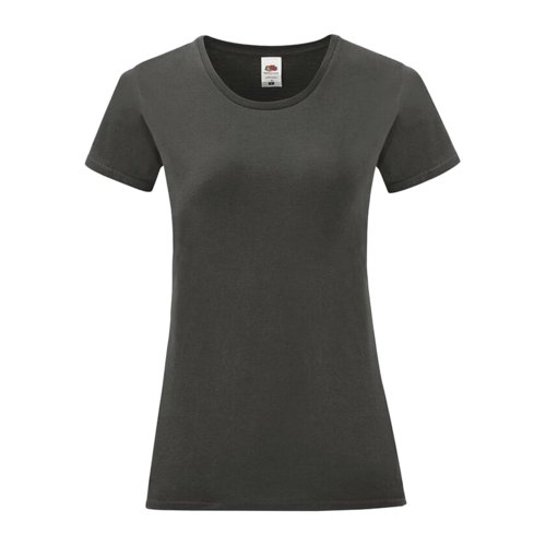 Ciemnoszary bawe&#322;niany T-shirt damski z krtkim r&#281;kawem.