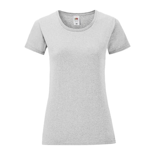 Jasnoszary bawe&#322;niany T-shirt damski z krtkim r&#281;kawem.