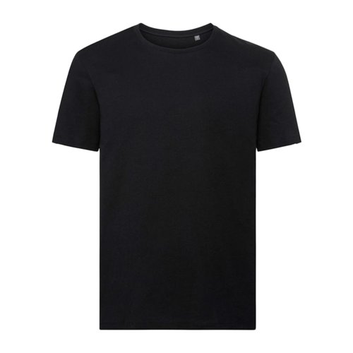 Czarny m&#281;ski T-shirt z bawe&#322;ny organicznej z krtkimi r&#281;kawami.