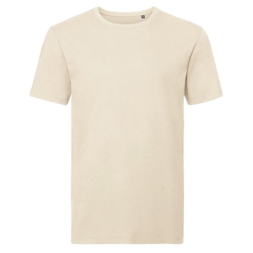 Be&#380;owy m&#281;ski T-shirt z bawe&#322;ny organicznej z krtkim r&#281;kawem.