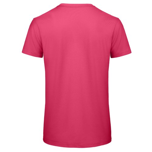 Fuksjowy T-shirt z bawe&#322;ny organicznej z krtkim r&#281;kawem.