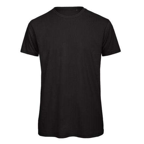 Czarny bawe&#322;niany T-shirt z krtkim r&#281;kawem.