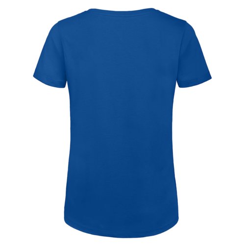 Krlewski niebieski damski T-shirt z bawe&#322;ny organicznej z krtkim r&#281;kawem.