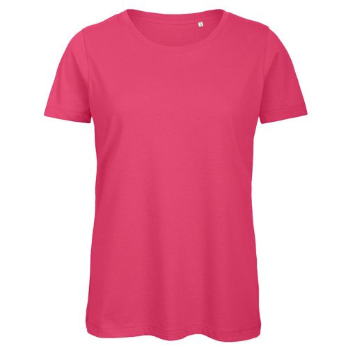 Fuksjowy damski T-shirt z bawe&#322;ny organicznej.