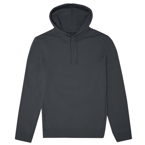 Ciemnoszara bluza z kapturem z mieszanki bawe&#322;ny organicznej ze sznurkiem.