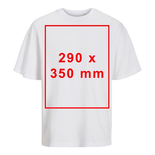 Bia&#322;y bawe&#322;niany T-shirt o kroju oversize, unisex.