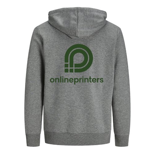 Szara melan&#380;owa bawe&#322;niana bluza z kapturem i sznurkiem, krj unisex.