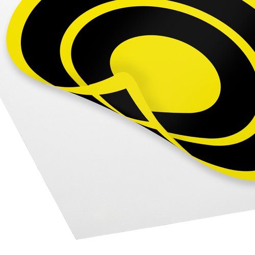 Papierowa naklejka z niestandardowym konturem.