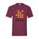 Burgundowy bawe&#322;niany T-shirt z krtkimi r&#281;kawami.