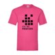 Fuksjowy bawe&#322;niany T-shirt m&#281;ski z krtkim r&#281;kawem.