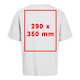 Bia&#322;y bawe&#322;niany T-shirt o kroju oversize, unisex.